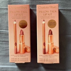 NWT NIB Charlotte Tilbury Pillow Talk Lip Kit (2)